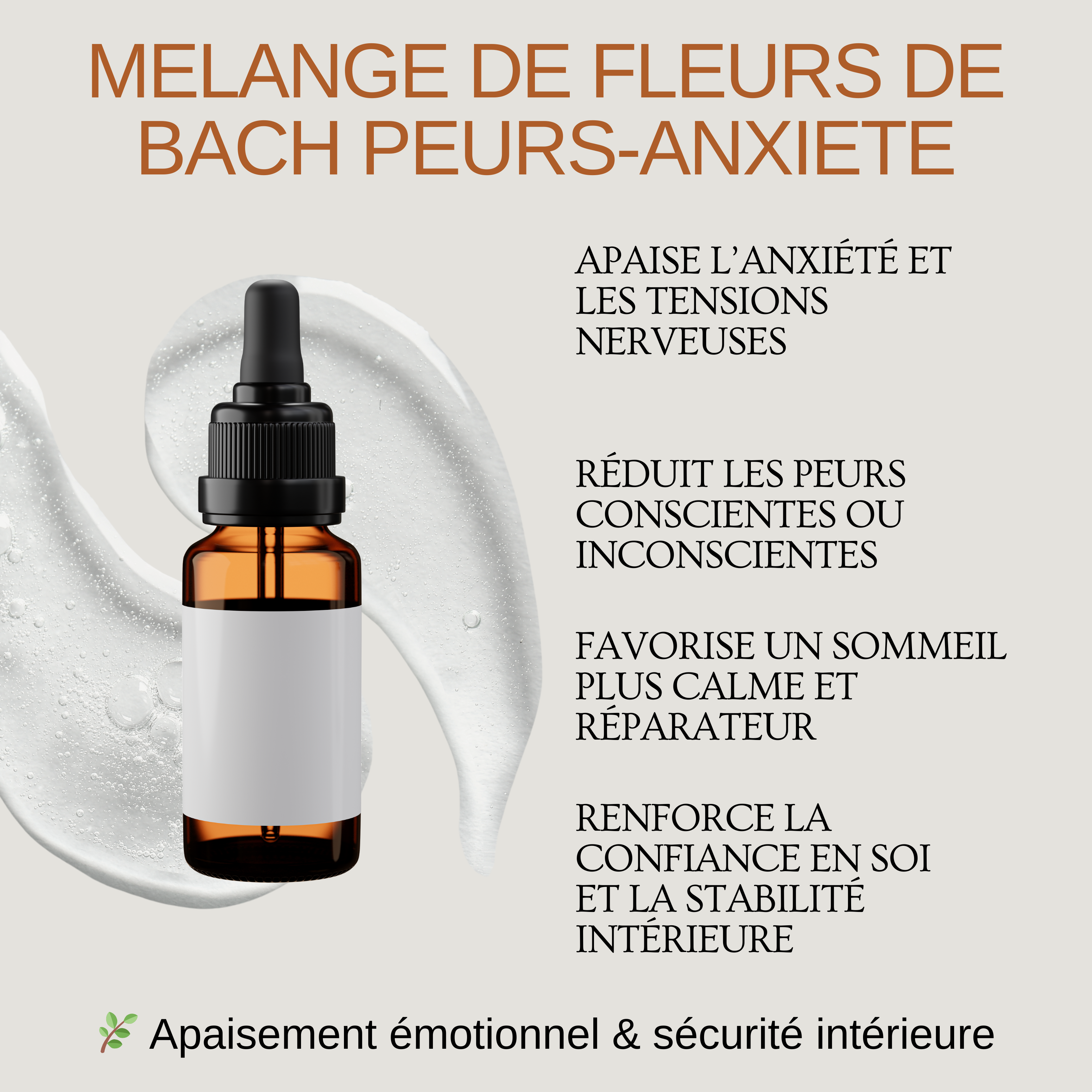 PEURS-ANXIETE - Mélange de Fleurs de Bach | Apaisement émotionnel et sécurité intérieure