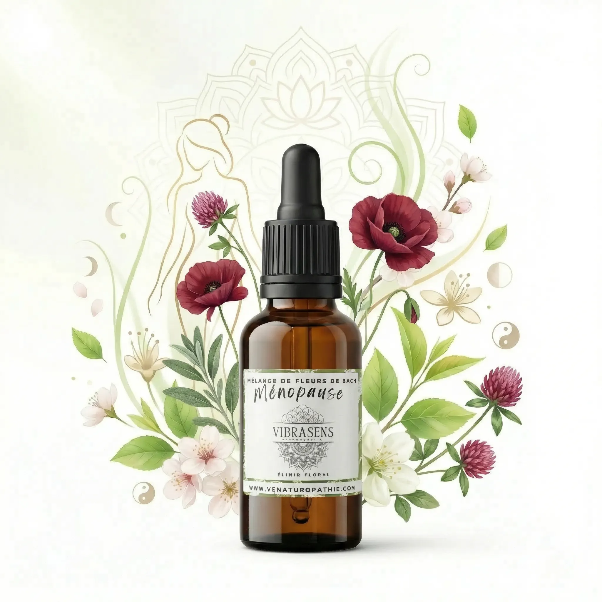 MENOPAUSE - Mélange de Fleurs de Bach | Émotions apaisées & équilibre hormonal naturel