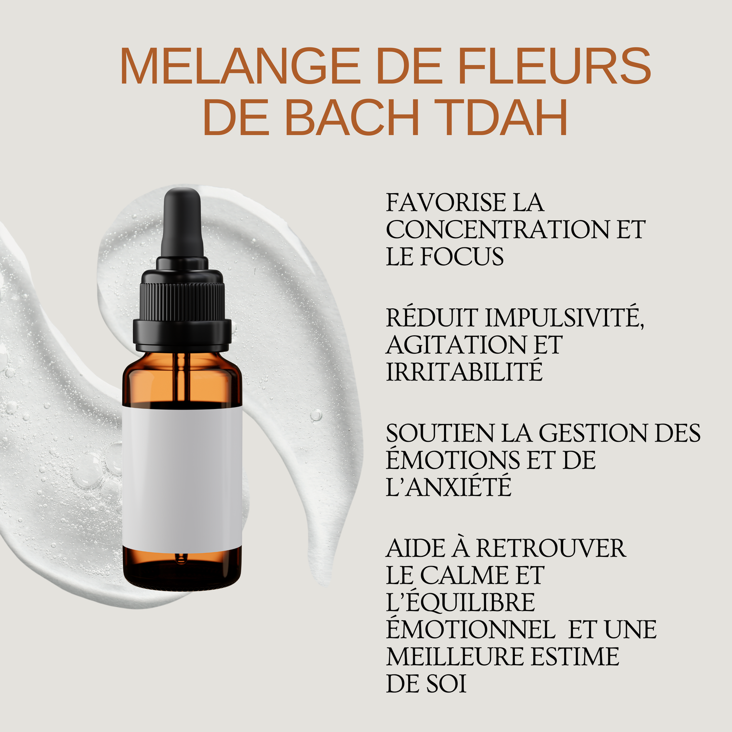 Mélange de Fleurs de Bach – TDAH | Élixir floral naturel