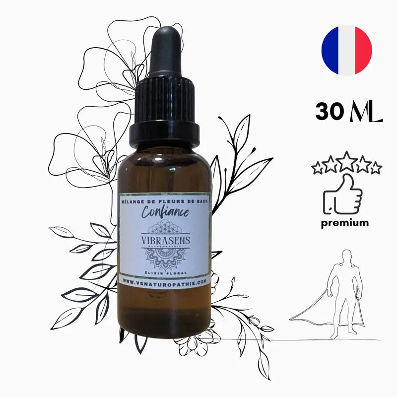 CONFIANCE – Mélange de Fleurs de Bach (30 ml) | Trac, timidité, retrait de son potentiel