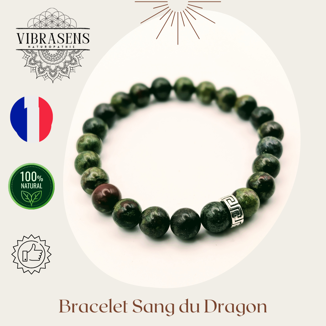 Bracelet Jaspe Sang du Dragon – Équilibre, Protection et Vitalité