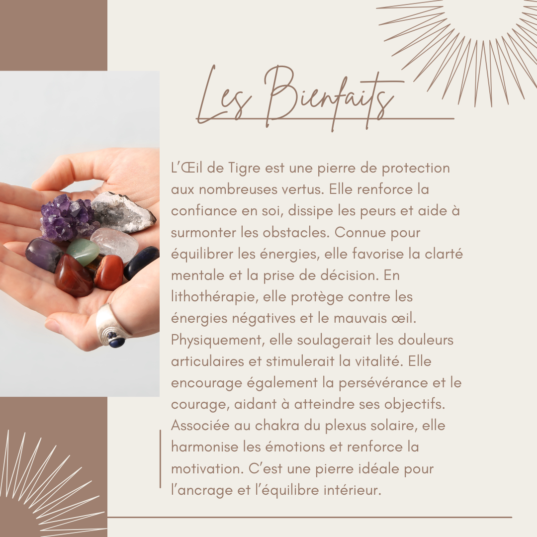 Bracelet Œil du Tigre – Force, Protection &amp; Confiance en Soi