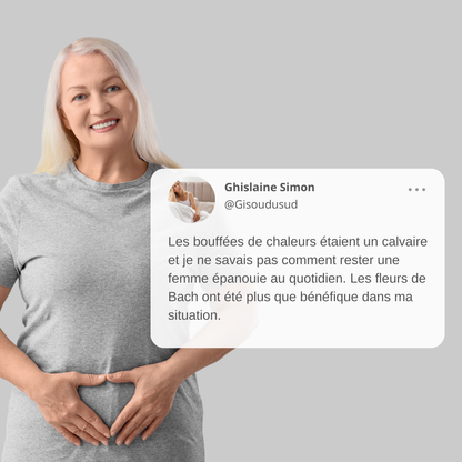 MENOPAUSE - Mélange de Fleurs de Bach | Émotions apaisées &amp; équilibre hormonal naturel