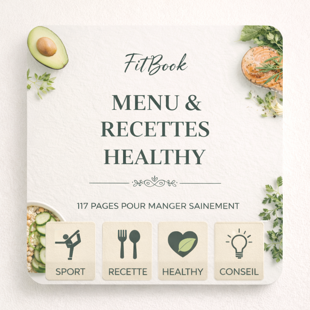 Fitbook 4 Semaines – Programme Sport et Nutrition | Ebook minceur complet avec menus, recettes et entraînements