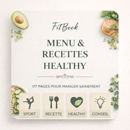 Fitbook 4 Semaines – Programme Sport et Nutrition | Ebook minceur complet avec menus, recettes et entraînements