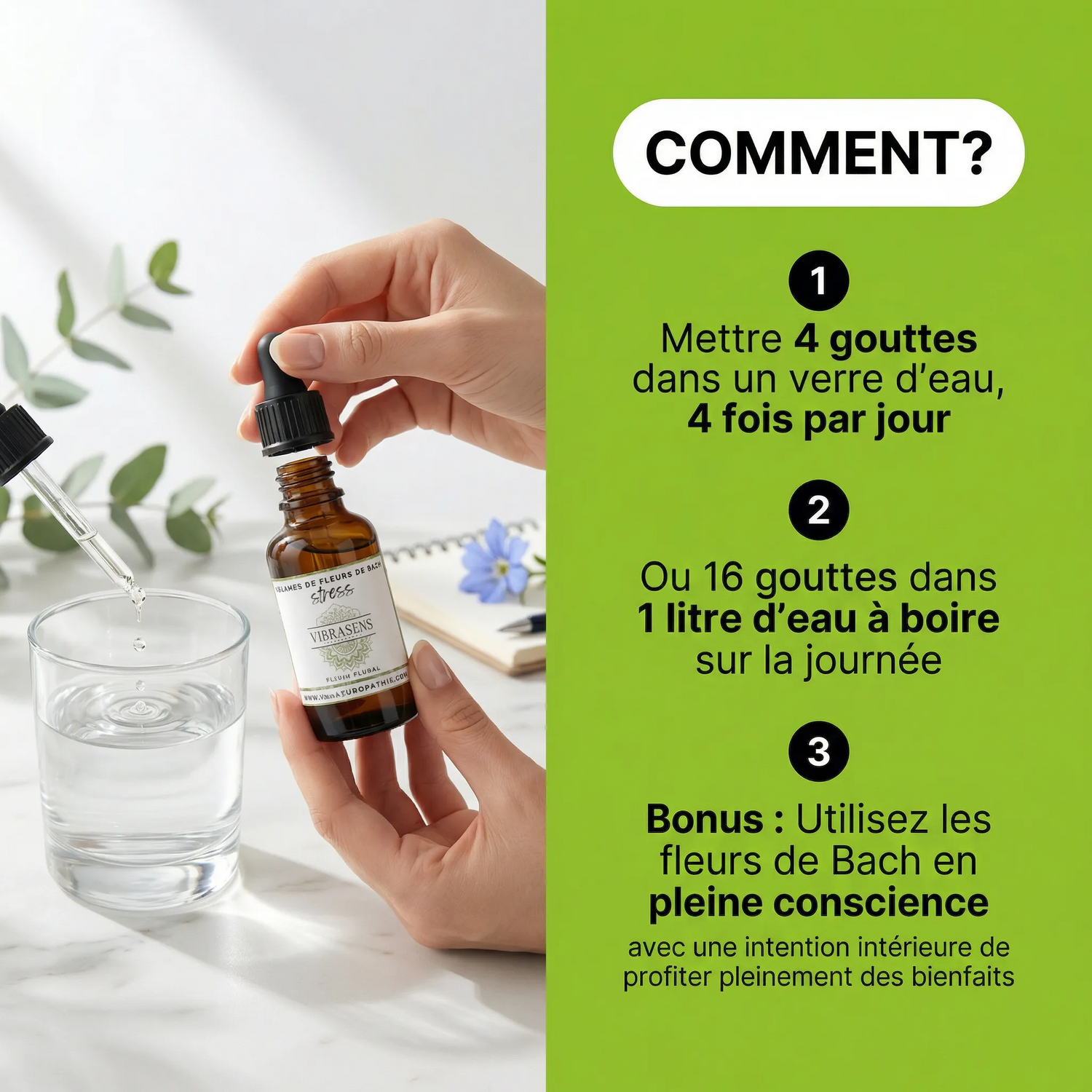 ANTI STRESS – Mélange de Fleurs de Bach 30 ml | Vu sur Tiktok