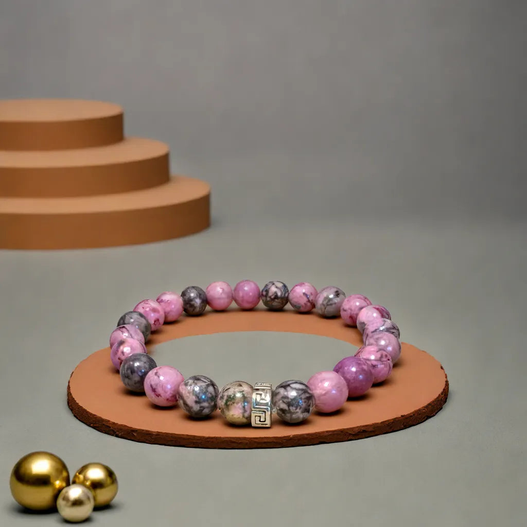 Bracelet Rhodonite – Guérison Émotionnelle et Amour de Soi