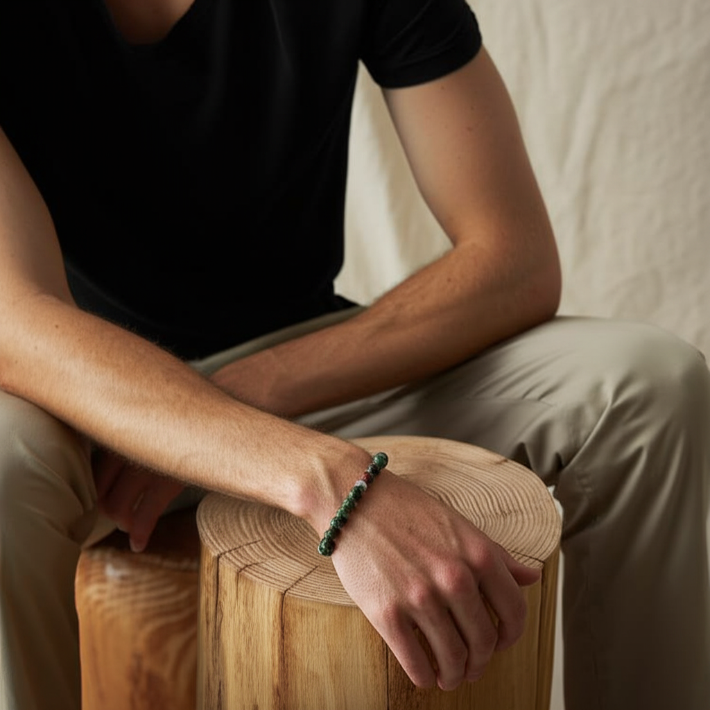 Bracelet Jaspe Sang du Dragon – Équilibre, Protection et Vitalité