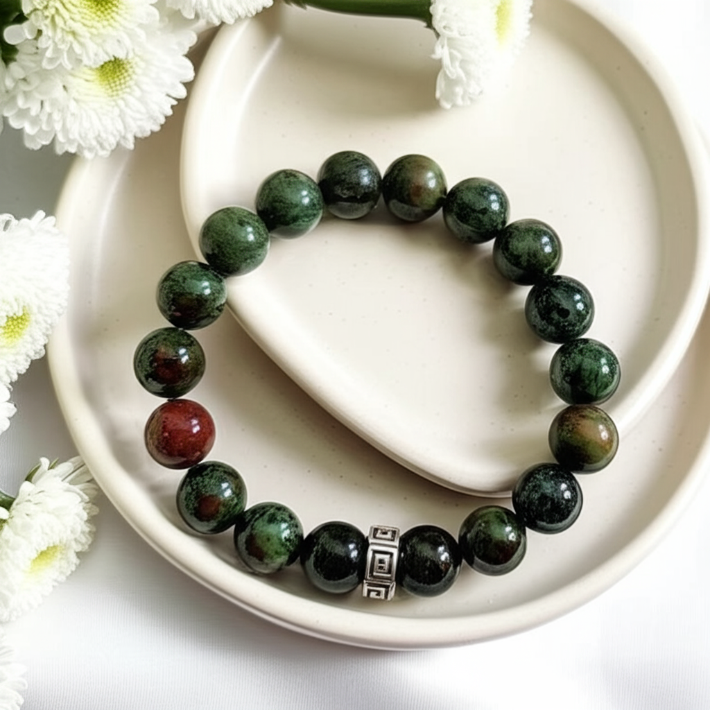 Bracelet Jaspe Sang du Dragon – Équilibre, Protection et Vitalité