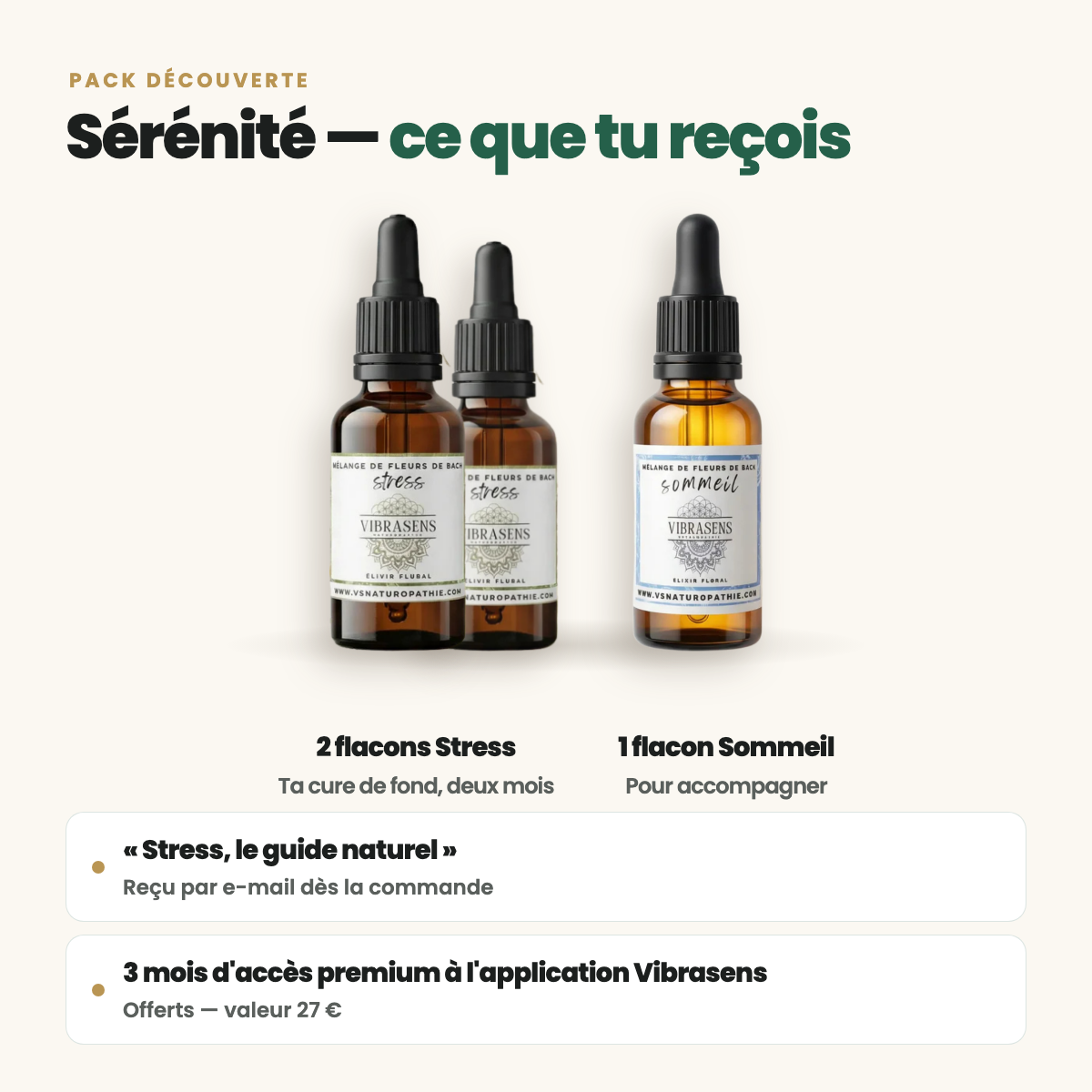 Pack Découverte Sérénité — Stress &amp; Sommeil